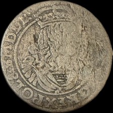 Poland-Lithuania Commonwealth John II Casinos Vasa Silver 6-Groszy 1682