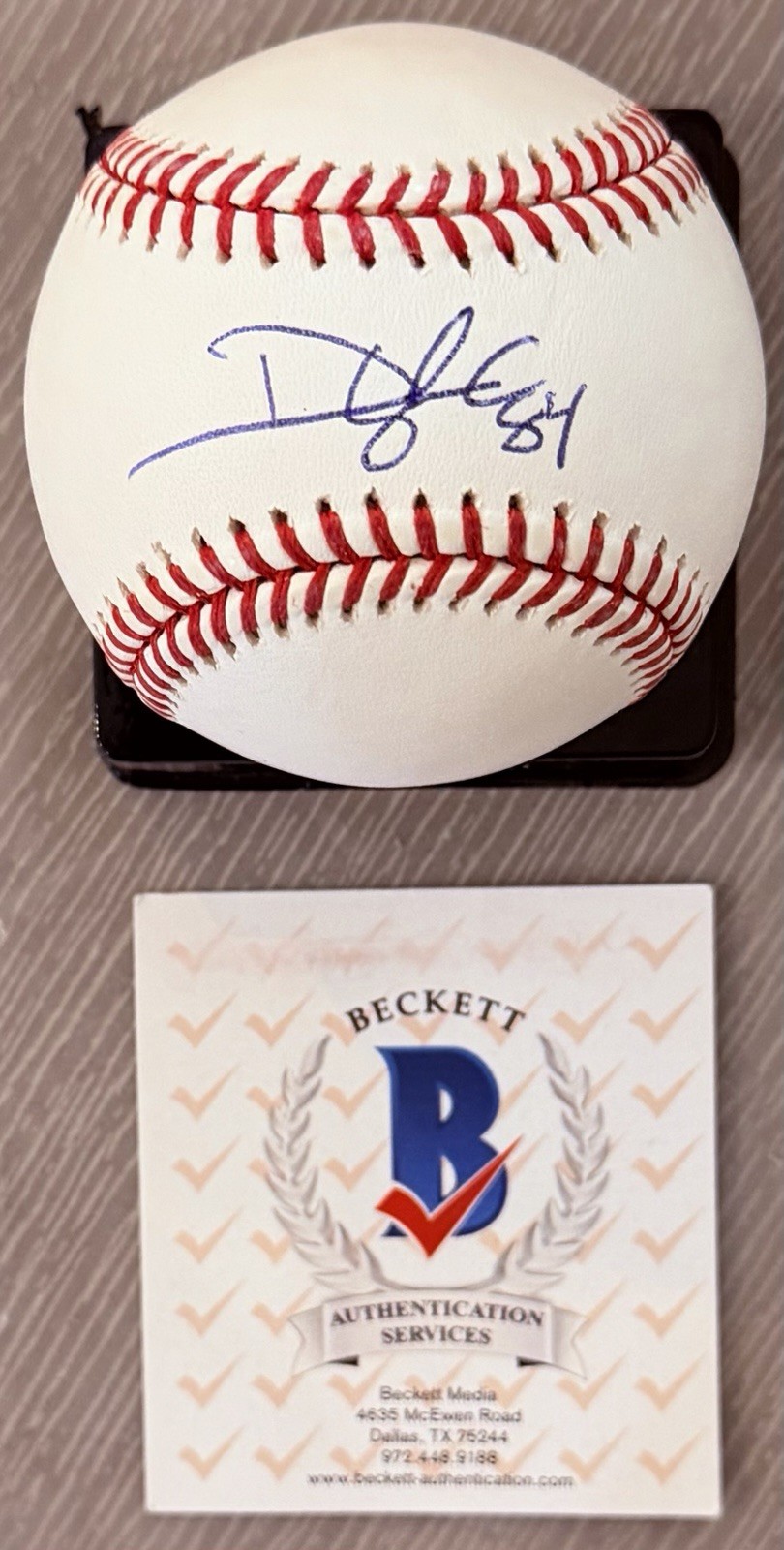 SPECTACULAR DYLAN CEASE WITH #84 BECKETT AUTHENTICATED SIGNED  MANFRED BASEBALL