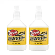 Red Line Oil 75W140NS Gear Oil Synthetic GL-5 Differential Gear Oil 2-QUARTS