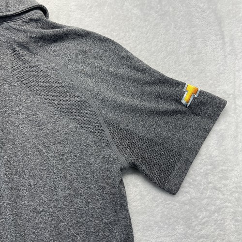Trackhouse Racing Jockey Short Sleeve Nylon Blend Polo Shirt Men M Gray Logos - 第 12/14 張圖片
