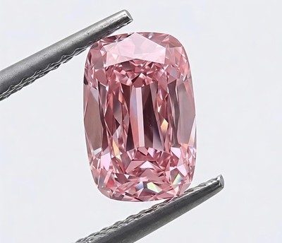 6.50 Ct Baby Pink Color Elongated Cushion Cut VVS1 Diamond 10x14 MM Gemstone+Gif