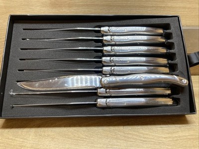 LAGUIOLE Jean Dubost France Stainless Steel Steak Knives Silver MicroEdge