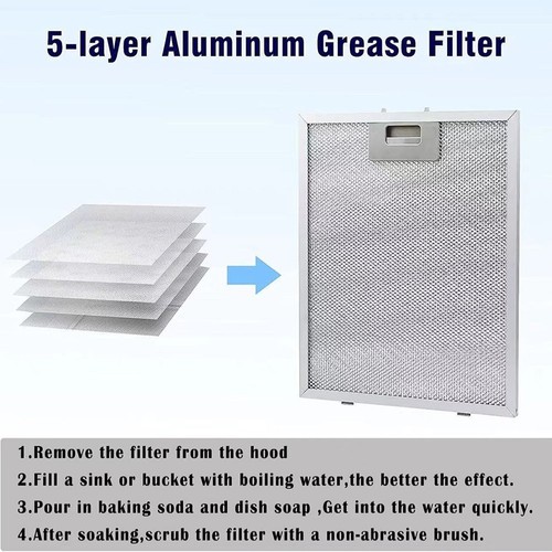 Enhanced Filtration Capacity with Metal Mesh Hood Filter Silver 300 x 252x 9mm - Picture 6 of 12