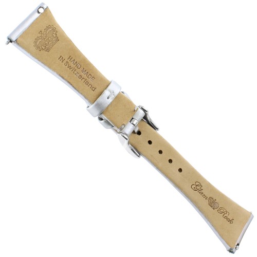 22mm Glam Rock High Quality Hand Made Techno Silk Silver Watch Band EZ PINS - Picture 2 of 7