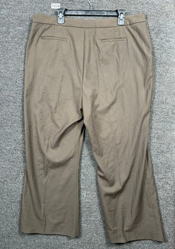 Alex Marie Pants Women 18 Brown High Rise Dress Slacks Wide Leg Stretch Trouser - Picture 2 of 8