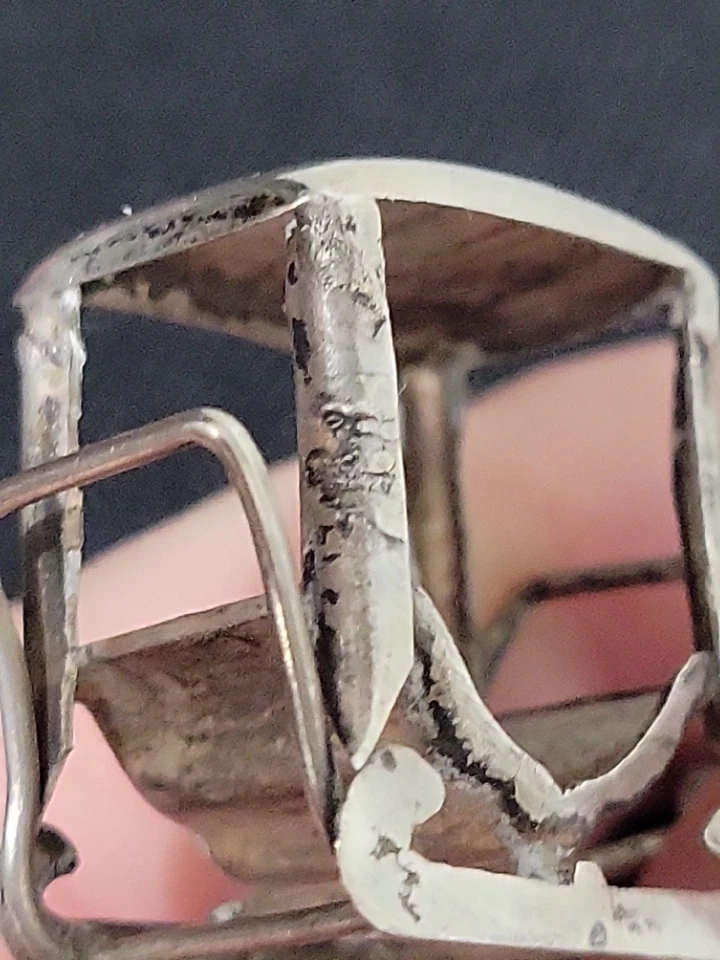 Антикварный голландский? Миниатюрная тележка для быков сани из стерлингового серебра 20 век 7 г - Изображение 4 из 4