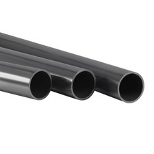 3pcs PVC Pipe 36mm ID x 40mm OD 0.5m Rigid Water Pipe Drain Pipe Black New