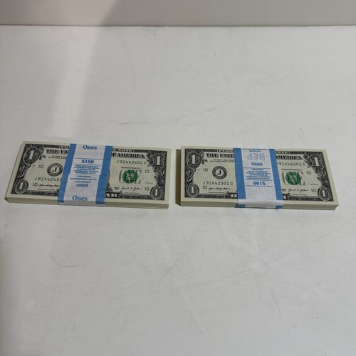 100 ($1) ONE DOLLAR Bills UNCIRCULATED SEQUENTIAL - 2021 SERIES