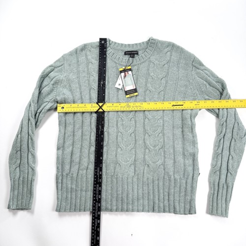 Banana Republic Women's Cableknit Green Sweater Medium NWT - Picture 6 of 11