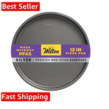 Silver Non Stick 12 in. Pizza Pan, Stainless Steel Bakeware, Made without PFAS