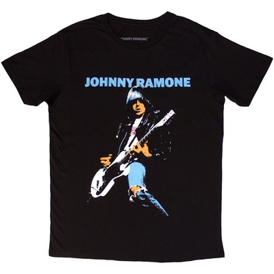 Johnny Ramone Ripped Denim T-Shirt Black New