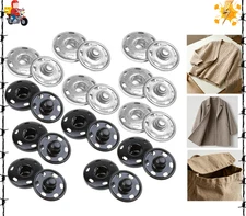 Large Snaps for Sewing Big Sew on Snap Large Buttons 12 Set Big Metal Snap Fast