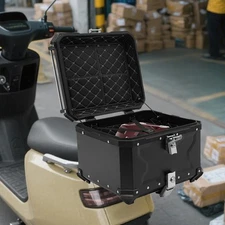 55L Waterproof Motorcycle Top Case Motorbike Tail Box Storage Case w/Safety Lock