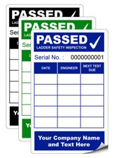 Custom Printed Ladder Safety Labels - 50mm x 80mm Permanent High Tack PP Labels