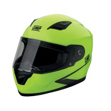 OMP Circuit Hero Full Face Thermoplastic Racing Helmet Fluorescent Yellow Large