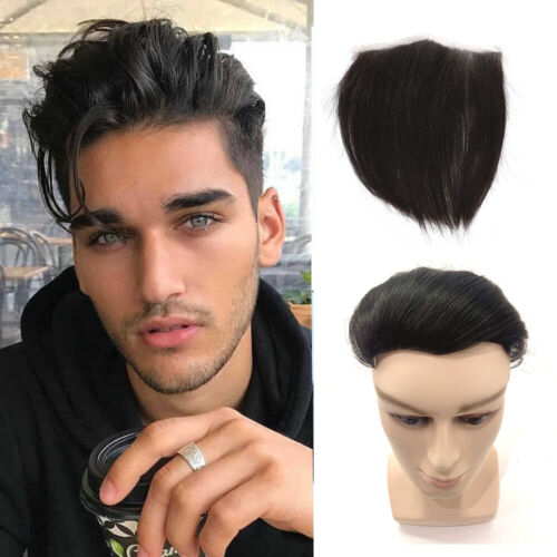 Men 100% Human Hair Big Back Handmade Lace Hairpiece Cover Thin hair  Invisible | eBay