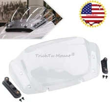 10" Clear Front Fairing Windshield + Bracket For Harley CVO Street Glide 2023-up