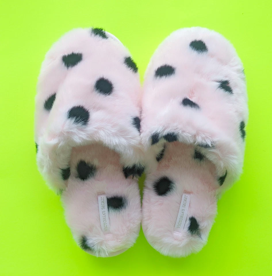 Zapatillas Victoria's Secret Rosa Punteado VS Punta Cerrada Imitación Piel Talla M (7-8) Foto 2 de 4