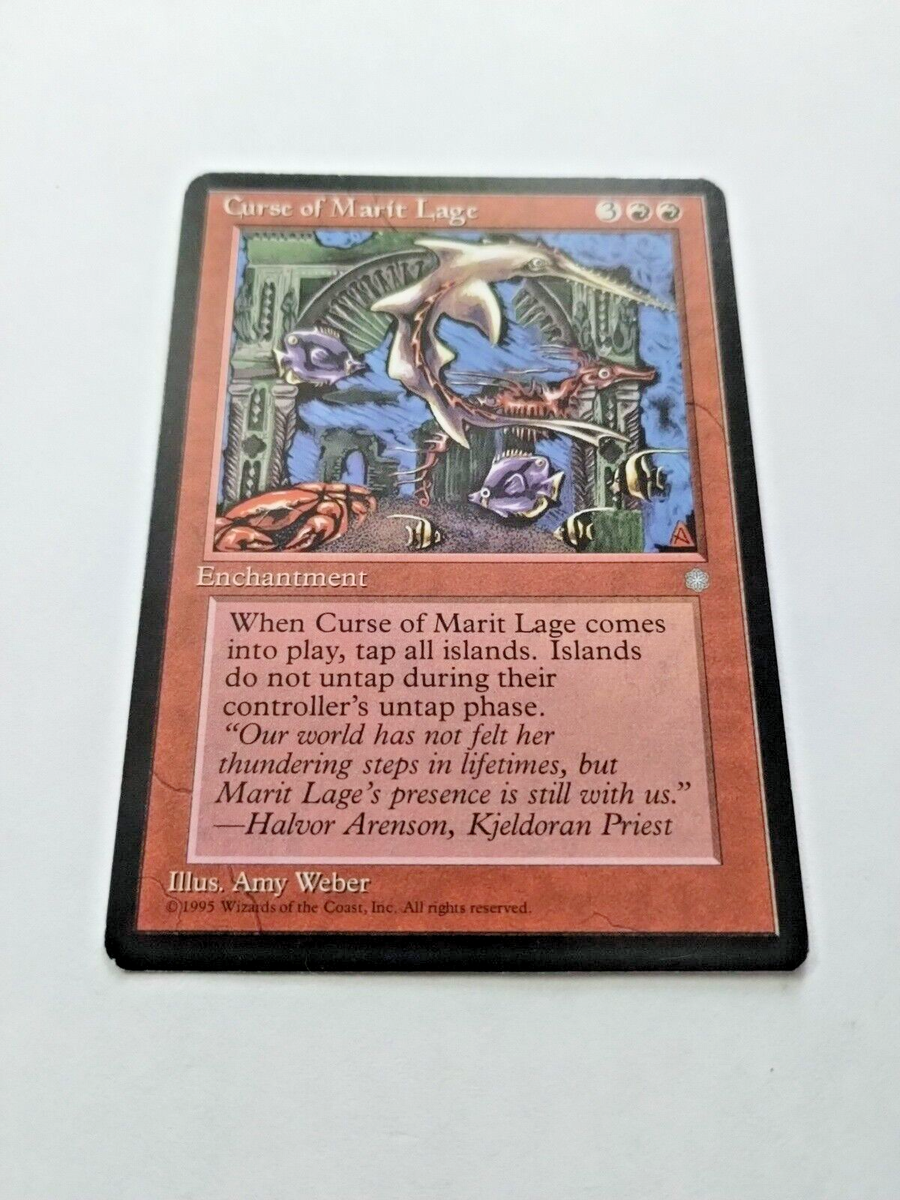 best curse cards mtg MTG Curse of Marit Lage Ice Age Regular Rare - Uncirculated