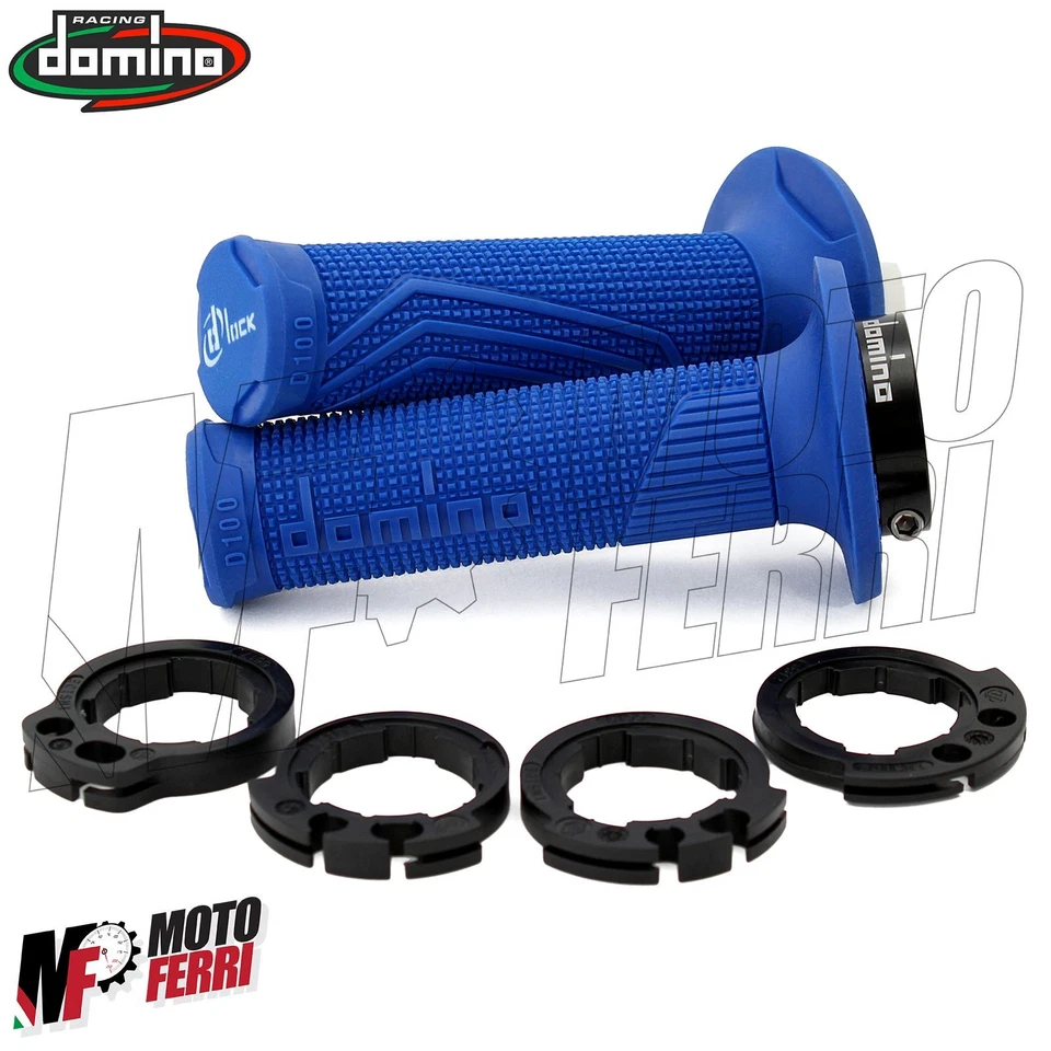 MF4163 - Domino D100 Blue Grips + Rings For Suzuki RMZ 250 / 450F (2016-2024) - Image 4 of 4