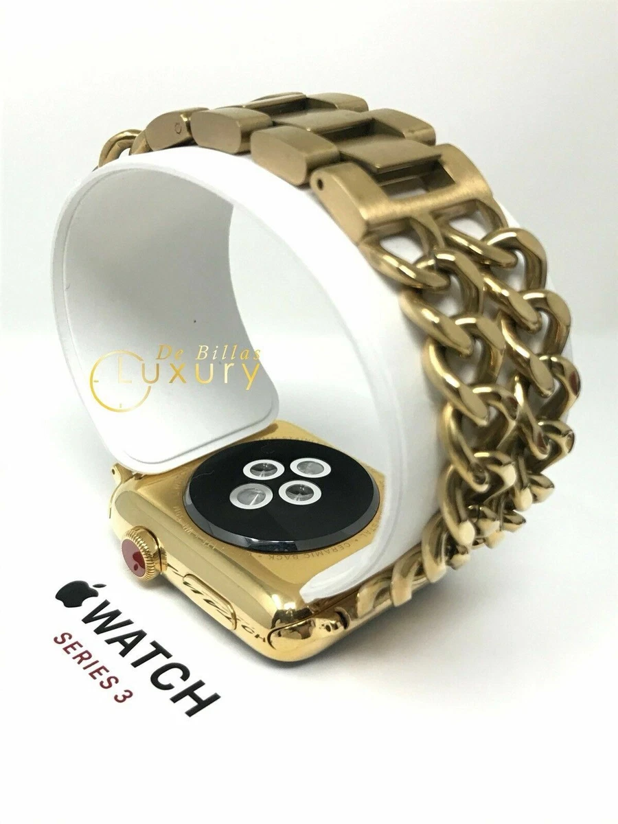 Apple Watch Series 3 Gold Smart 42 mm Case Wristwatches for sale 