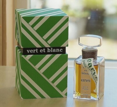 Vtg VERT ET BLANC by CARVEN splash PURE PARFUM 30ml~1oz OLD LARGE SEALED bottle