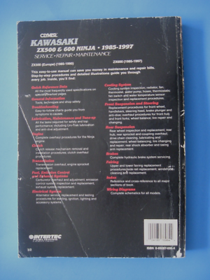 Clymer Kawasaki ZX500 & ZX600 NINJA 1985-1997 Service Repair