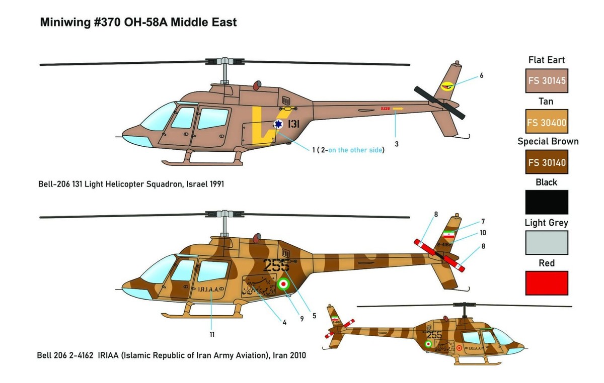 Miniwing 370 1/144 Bell OH-58A 