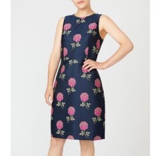 $178 J.Crew Sheath dress in floral jacquard-AP076-NAVY FUCHSIA-size 6-NWT
