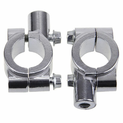 7/8" /22mm Motorcycle Handle Bar Handlebar Mirror Adaptor Clamp On Mount Bracket - Picture 3 of 10