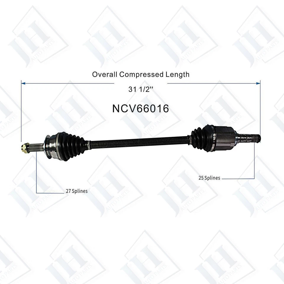 OE Front Pair CV Axle Shaft Set for 2015-2021 Subaru WRX STI Impreza H4 2.0L AWD — 第 2/4 张图片