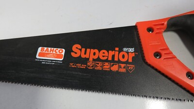 BAHCO Superior Professional Tool Box Hand Saw, 14'' Blade.