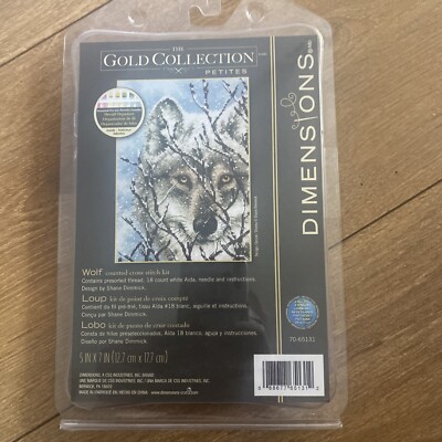 Kreuzstich Set The Gold Collection ''WOLF '' Neu von Dimensions Shane Dimmick