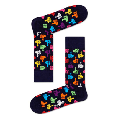 Neuheit Damensocken Daumen hoch bunt marineblau lustiges ausgefallenes Geschenk UK-Größe 3,5 - 6,5