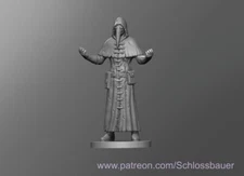 SCP 049 Plague Doctor NPC Monster Manual 28mm Scale DND D&D Tabletop Miniature