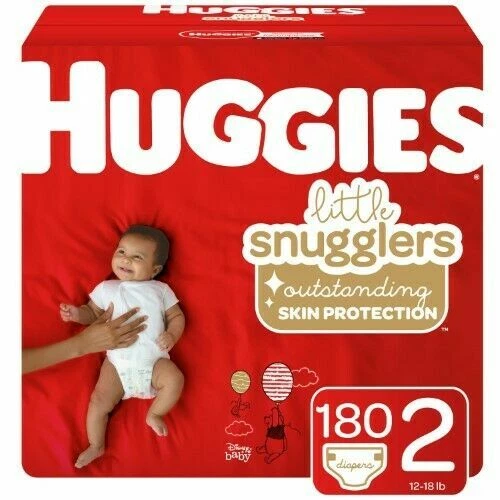 Huggies Little Snugglers Baby Diapers, Size 2, - 180 Count
Opens in a new window or tab