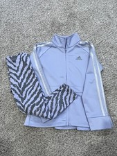 Adidas Full zip Jacket And Pants - Size 5 Girls