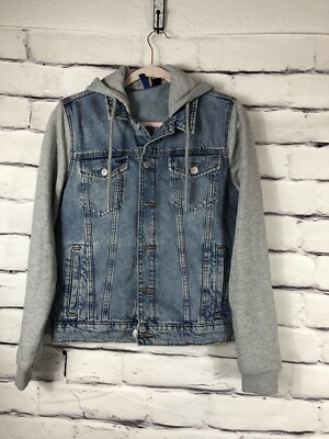 H&M  Divided  Gray/Blue Jean Jacket Unisex Adults Size Small
