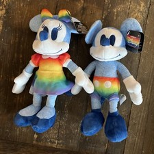 DISNEY RAINBOW COLLECTION MICKEY MINNIE MOUSE PRIDE 2022 PLUSH PLUSHIE 6  LOT