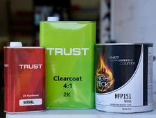 GM White Basecoat Paint & Trust Urethane 2K High Gloss Clear Coat GALLON Kit!