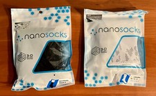 Nanosocks 3D Nano-Weave Black White Compression Socks Size 2 - NANOMX - 2 Pairs