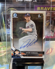 2018 Jayson Schroeder Bowman Chrome Autograph Auto 1st Card #CDA-JSC 24A