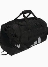 Adidas Defender 5 Medium Duffel Bag Black/Silver Metallic NEW