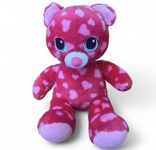 Build A Bear Teddy Sweet Hugs Hearts Plush Hot Pink Red Stuffed Animal BABW