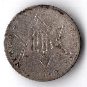 1858 Three Cent Silver Trime 3CS Star Obverse Double Border Variety 2 Nice Coin