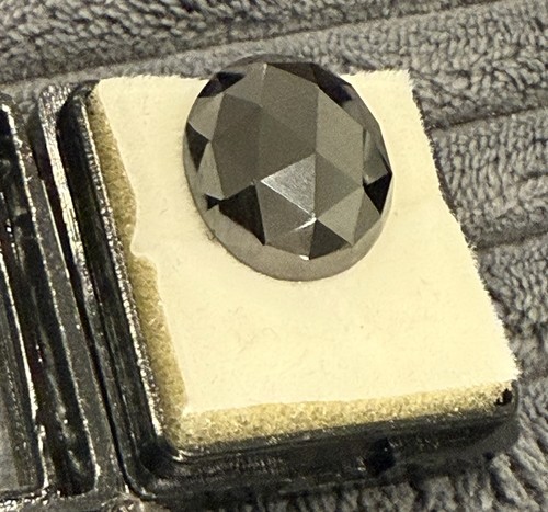 10.86 CT Natural Loose Black Round Diamond, 16.15mm, #S3506