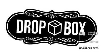 Designer Drop Box Sign () - Medium 2.75 x 7'' - Medium (1 Pack) Black