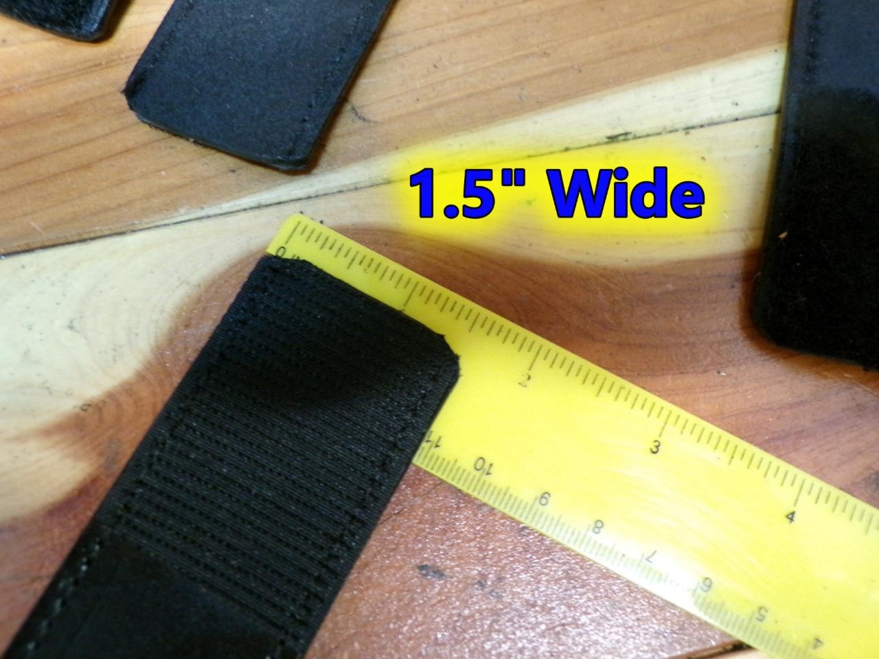 S502-4V HUME 4-Set PB Police Duty Belt Keepers 1" Extra Wide  Hook & Loop Close