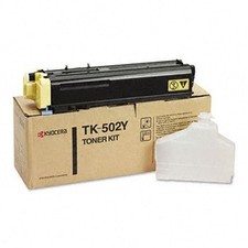 Original Kyocera TK-502Y Yellow Toner. New Sealed Toner, We Ship Fast