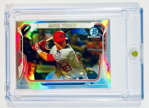 Mike Trout RARE MINI REFRACTOR INVESTMENT CARD SSP BOWMAN CHROME ANGELS MVP MINT
